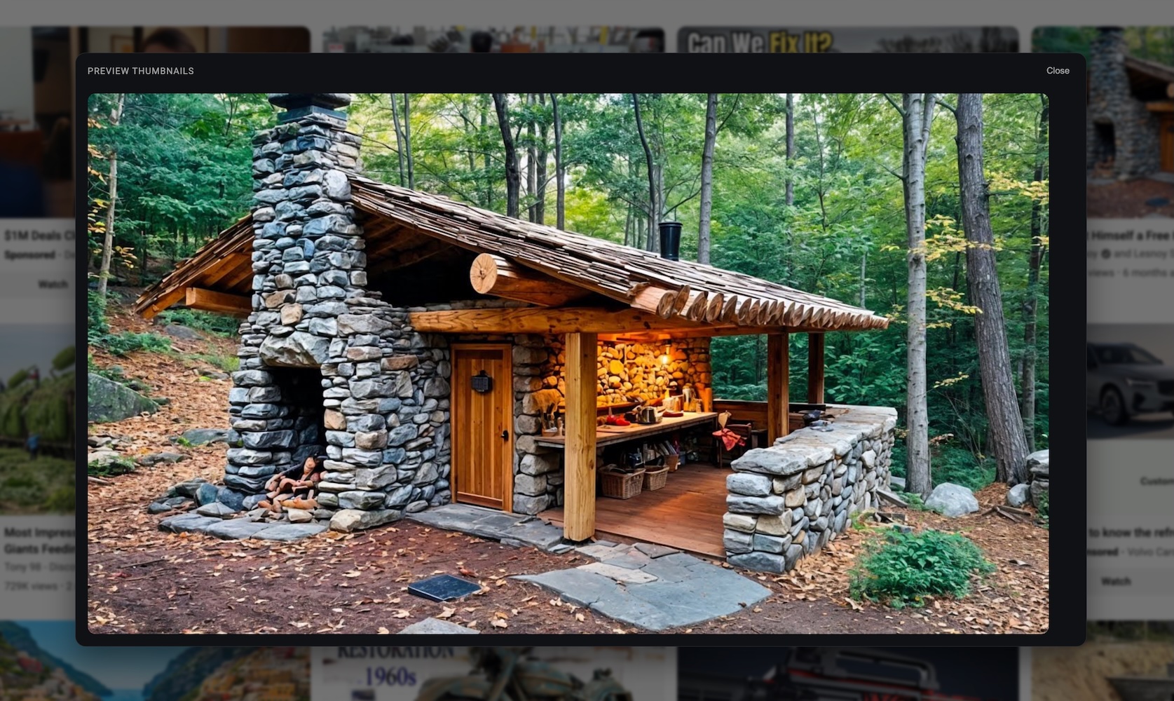 Preview and download thumbnails feature